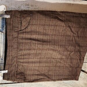 Democracy Women's Brown Checkered Pencil Skirt